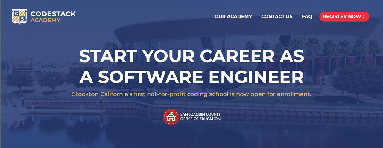 CodeStack Academy landing page